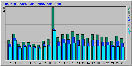 Hourly usage for September 2018