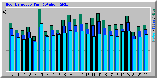 Hourly usage for October 2021