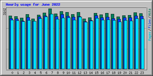 Hourly usage for June 2022