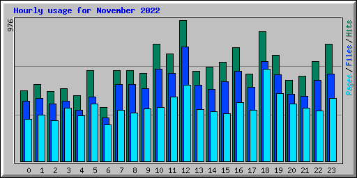 Hourly usage for November 2022